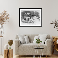 Historic Framed Print, The recent deep snow in Massachusetts: street in New Bedford,  17-7/8" x 21-7/8" Historic Framed Print, The recent deep snow in Massachusetts: street in New Bedford,  17-7/8" x 21-7/8"