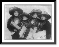 Women strikers selling newspapers for a living. New York shirt waist workers strike, Antique Poster