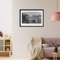 Historic Framed Print, [Covered bridges in New England: Davisville, N.H.],  17-7/8" x 21-7/8"