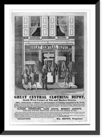 Historic Framed Print, Great central clothing depot...,  17-7/8" x 21-7/8"