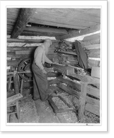 Kentucky mountaineers: Leslie Co. - wood turner making chairs Classic, Vintage Print