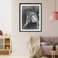 Historic Framed Print, Old man with empty sack, no. 1,  17-7/8" x 21-7/8"