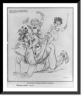 Caricature of F.D.R. as loved one of the Jewish Kindergartens"" Classic, Historic Print