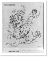 Caricature of F.D.R. as loved one of the Jewish Kindergartens"" Classic, Historic Print