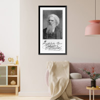 Historic Framed Print, [Eadweard Muybridge, bust, facing right - frontisp. in Animal Locomotion (Phila., 1888)],  17-7/8" x 21-7/8"