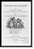 Title page showing children reading story, Vintage Wall Art
