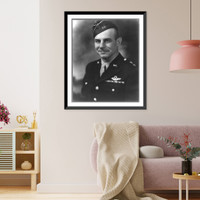 Historic Framed Print, [James Harold Doolittle, 1896- ; head and shoulders, facing left, as Major General, 1943],  17-7/8" x 21-7/8"