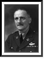 Historic Framed Print, [Carl Spaatz, 1891-1974; bust, facing left, as Lt. Gen.],  17-7/8" x 21-7/8"