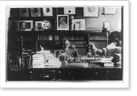 George Harvey, 1864-1928, head and shoulders, facing front, seated at desk, Vintage Poster