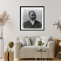 Historic Framed Print, [Head and shoulders portrait of African American, shown in LC-USZ62-49967],  17-7/8" x 21-7/8"