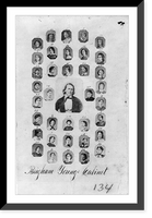 Historic Framed Print, [Brigham Young, 1801-1877, and Cabinet],  17-7/8" x 21-7/8"