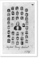 Historic Framed Print, [Brigham Young, 1801-1877, and Cabinet],  17-7/8" x 21-7/8"
