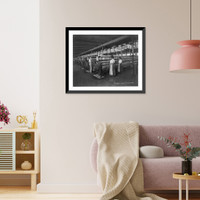 Historic Framed Print, [Interior of American Woolen Co., Boston],  17-7/8" x 21-7/8"
