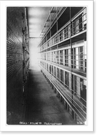 Historic Framed Print, [Photo of prison: cell block, Atlanta Penitentiary],  17-7/8" x 21-7/8"
