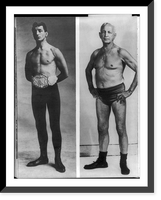 Historic Framed Print, [2 wrestlers - full, standing],  17-7/8" x 21-7/8"