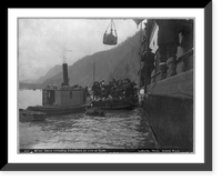 Steamer Queen unloading Klondikers on scow at Dyea, Historic Reproduction