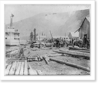 Historic Framed Print, Arrival of the steamer,  17-7/8" x 21-7/8"