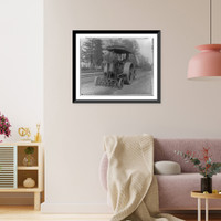 Heavy machinery for road construction: 10-ton D.C. Kelly Steam Roller with scarifier attachment, Antique Wall Art