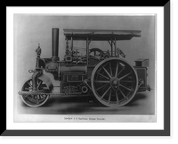 Heavy machinery for road construction: 10-ton D.C. Buffalo Steam Roller, Antique Poster