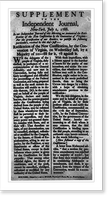 Supplement ot the Independent Journal, New York, July 2, 1788. Ratification of New Constitution by the Convention of Virginia, Antique Poster