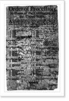 Order of Procession in honor of the Constitution of the United States. New York, N.Y., July 23, 1788, Historic Reproduction
