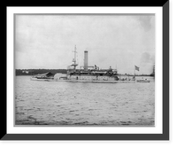 Historic Framed Print, [Side view of the U.S.S. ARKANSAS],  17-7/8" x 21-7/8"