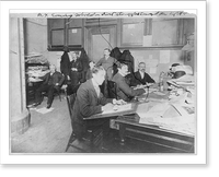 Albert Payson Terhune, 1872-1942, seated at desk in New York World newspaper, Antique Poster