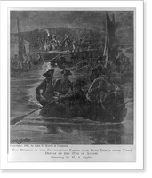 The retreat of the Continental Forces from Long Island after their defeat on the 27th of August, Vintage Wall Art