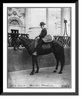 A messenger (Beckley) on horseback in front of the White House, Antique Wall Art