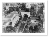 Historic Framed Print, Review of the 1st Divison, U.S. Army at Washington, D.C., Sept. 17, 1919,  17-7/8" x 21-7/8"