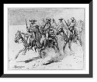 Historic Framed Print, [Mounted men],  17-7/8" x 21-7/8"