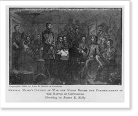 General Meade's Council of War the night before the commencement of the battle of Gettysburg, Antique Wall Art