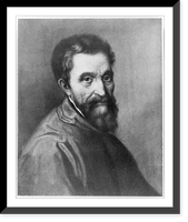 Michelangelo Buonarroti, 1475-1564, bust portrait, facing right, Vintage Poster
