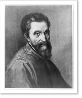 Michelangelo Buonarroti, 1475-1564, bust portrait, facing right, Vintage Poster
