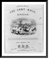 Historic Framed Print, The Lost Ship - A Ballad,  17-7/8" x 21-7/8"