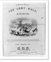 Historic Framed Print, The Lost Ship - A Ballad,  17-7/8" x 21-7/8"