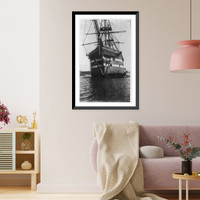 Historic Framed Print, [Bow of the U.S.S. New Hampshire],  17-7/8" x 21-7/8"