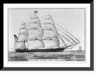 Historic Framed Print, New York clipper ship Challenge"",  17-7/8" x 21-7/8"
