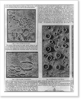 3 Figures of the Moon: The Crater of Plato, The Crater Wargentin, The Surface of the Moon, Historic Print