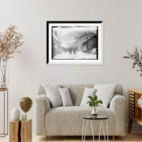 Historic Framed Print, Laborer's camp, Aqueduct,  17-7/8" x 21-7/8"