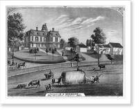 Residence of H.A. Benedict, town of Warwick, Orange Co., N.Y, Vintage Wall Art