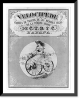 Historic Framed Print, Velocipede - 2,  17-7/8" x 21-7/8"