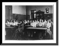 Historic Framed Print, [Washington, D.C. public schools - Normal School class examining flowers],  17-7/8" x 21-7/8"