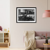 Historic Framed Print, [Washington, D.C. public schools - Normal School class examining flowers],  17-7/8" x 21-7/8"