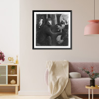 Historic Framed Print, [Mounted animals: A gorilla (?)],  17-7/8" x 21-7/8"