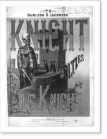 Knight Waltzes - Composed at night by J. S. Knight - To Hamilton D. Lockwood, Antique Poster