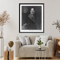 Historic Framed Print, [Sir Francis Drake, 1540?-1596, half-length portrait, facing left],  17-7/8" x 21-7/8"