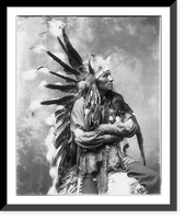 Little Horse, Og Sioux, three-quarter length portrait, facing right, Antique Poster