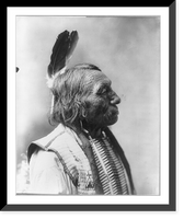 Historic Framed Print, [Fast Thunder, bust, right profile],  17-7/8" x 21-7/8"