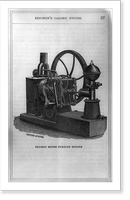 Historic Framed Print, [Caloric house pumping engine],  17-7/8" x 21-7/8"